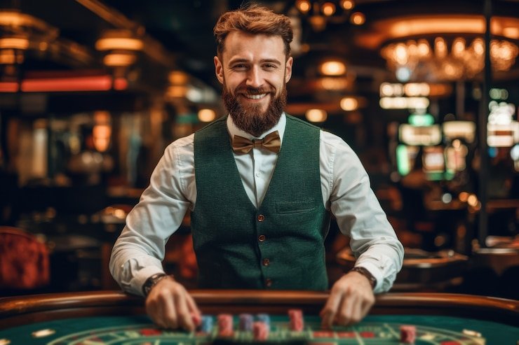 Beberapa meja permainan casino populer seperti blackjack dan roulette dalam mode live